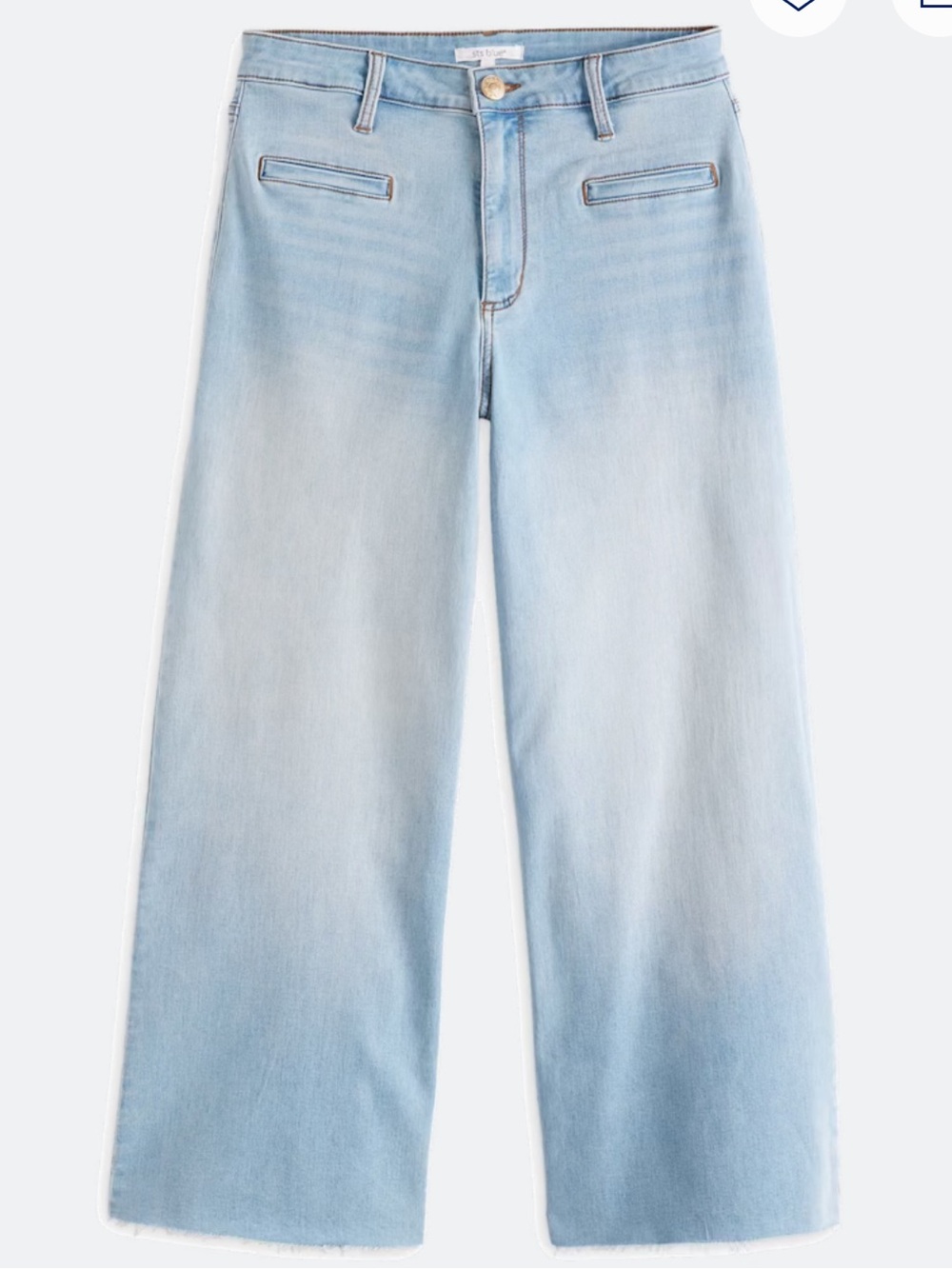 STS Blue Sabrina Ultra High Rise Cropped Wide Leg l Light Wash Wide-Leg Jeans